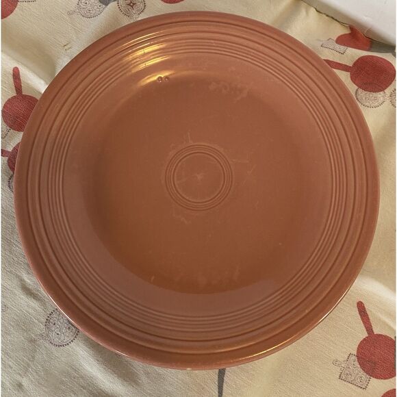 Fiestaware 2 Retired Rose 10 ½” Inch Classic Rim Dinner Plates - Picture 9 of 9